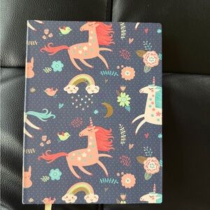 Whimsical Unicorn's & Rainbows Themed Lined Novelty Journal Notebook 6" x 8"